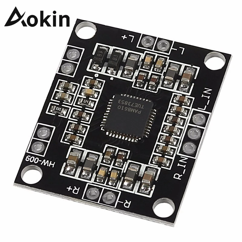 Aokin 12V PAM8610 Digital Power Amplifier Board 2 x15W Dual Channel Stereo Mini Class D Amplifier Board