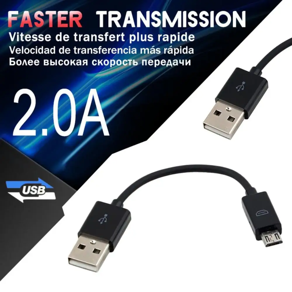 موصلات 10 سنتيمتر USB 2.0 ألف إلى مايكرو B مزامنة البيانات كبل شحن الحبل للهاتف المحمول لأجهزة الكمبيوتر المحمول الأسلاك تسخير وصول جديد