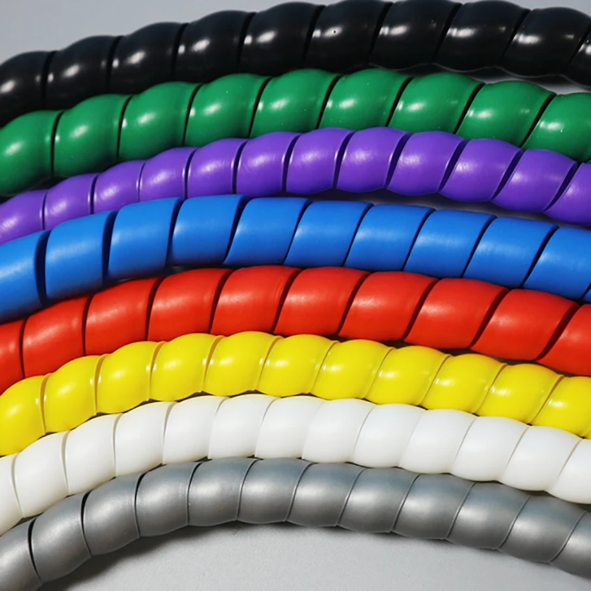 2M 8mm 10mm 12mm 14mm 16mm New Spiral Wrap Sleeving Tube Flame Retardant Cable Protective Sleeve Band Winding Pipe Wire Sleeves