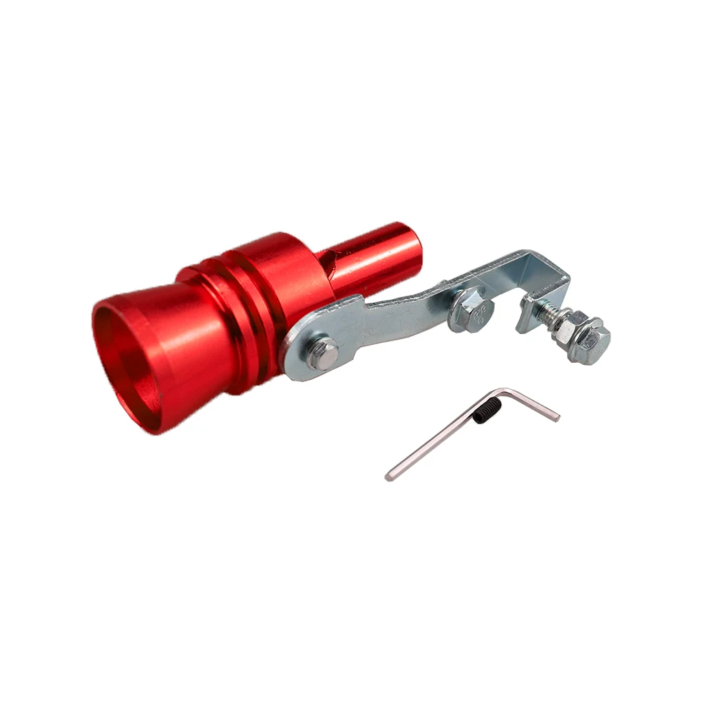 Brand New Universal Simulator Whistler Exhaust Fake Turbo Whistle Pipe Sound Muffler Blow Off Car Styling Tunning Red S/M/L/XL