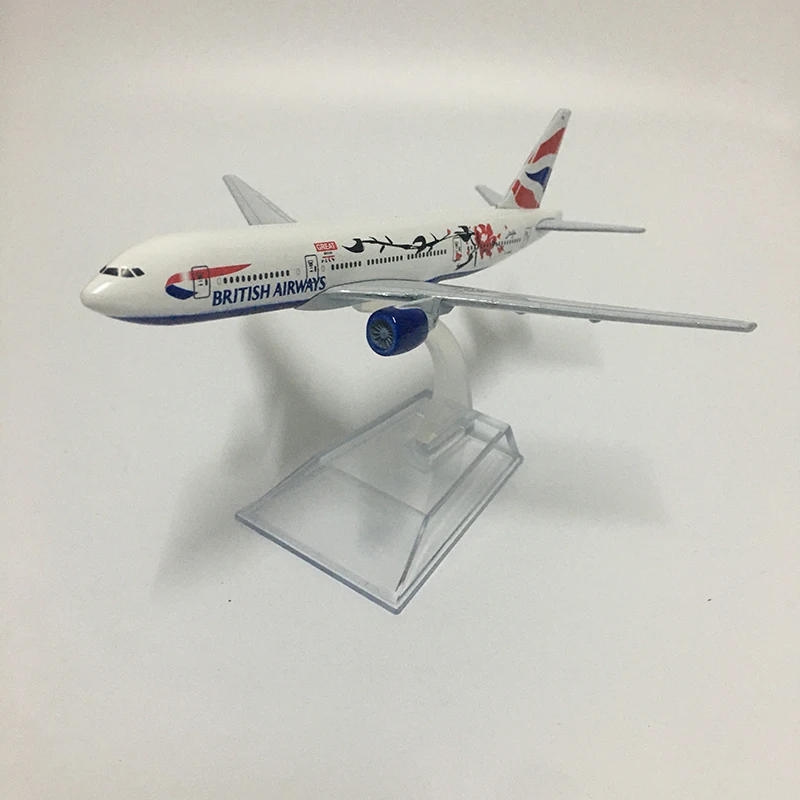 Jason Tutu 16Cm British Airways Pruimenbloem Boeing B777 Vliegtuig Vliegtuig Diecast Metaal 1:400 Vliegtuig Model Drop Shipping