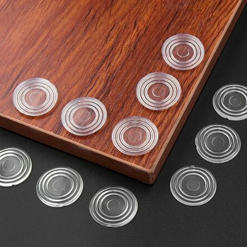 50pcs/lot 24mm x 3mm Rubber Round Shape Glass Table Non-slip Soft Grip Pad Clear BBB0034