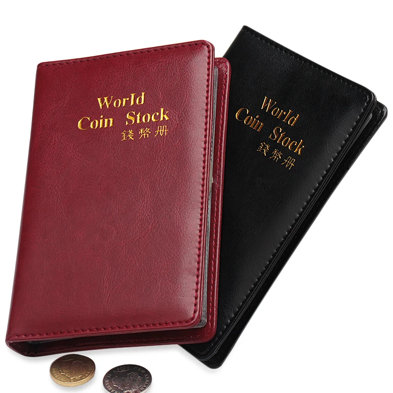 2020 New Edition Large Capacity 10 Pages 60 Pockets Pu Leather World Coin Stock Waterproof Album Coin Collection Book