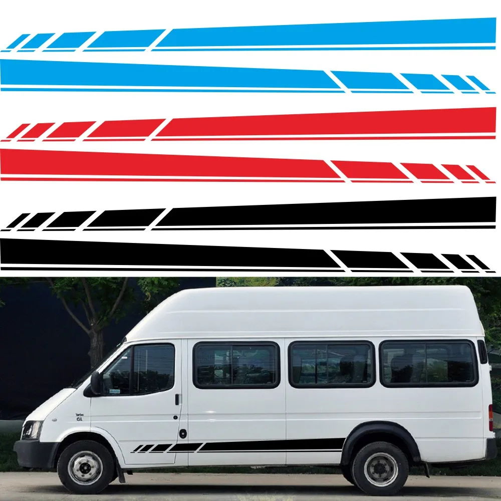 

New Hot Sell Creative Cars Body Sticker KK Vinyl Racing Side Stripe Decal Decoration RV Camper and JDM SUV VAN Decals