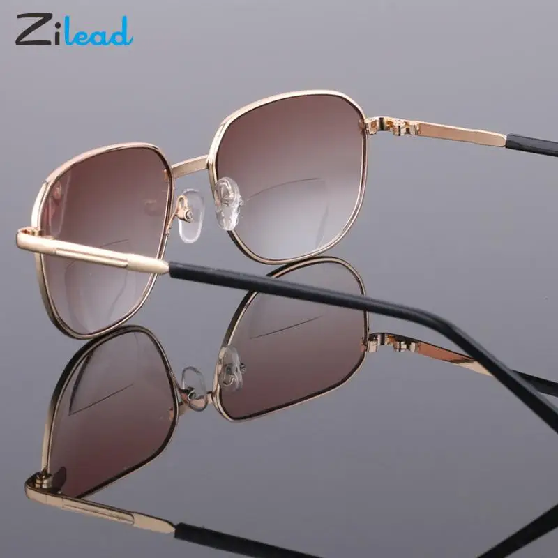 

Zilead Metal Reading Glasses Women Men Far Near Double light Presbyopic Eyewear Hyperopia Eyeglasses Diopters+1.5 2.0 2.5 3.0