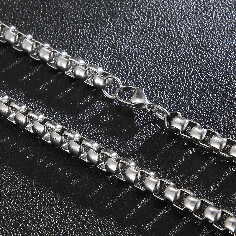 Kalen O-förmigen Kette Link Großhandel Einfache Retro Stil männer Edelstahl Zarte Halskette Schmuck – Detail 10