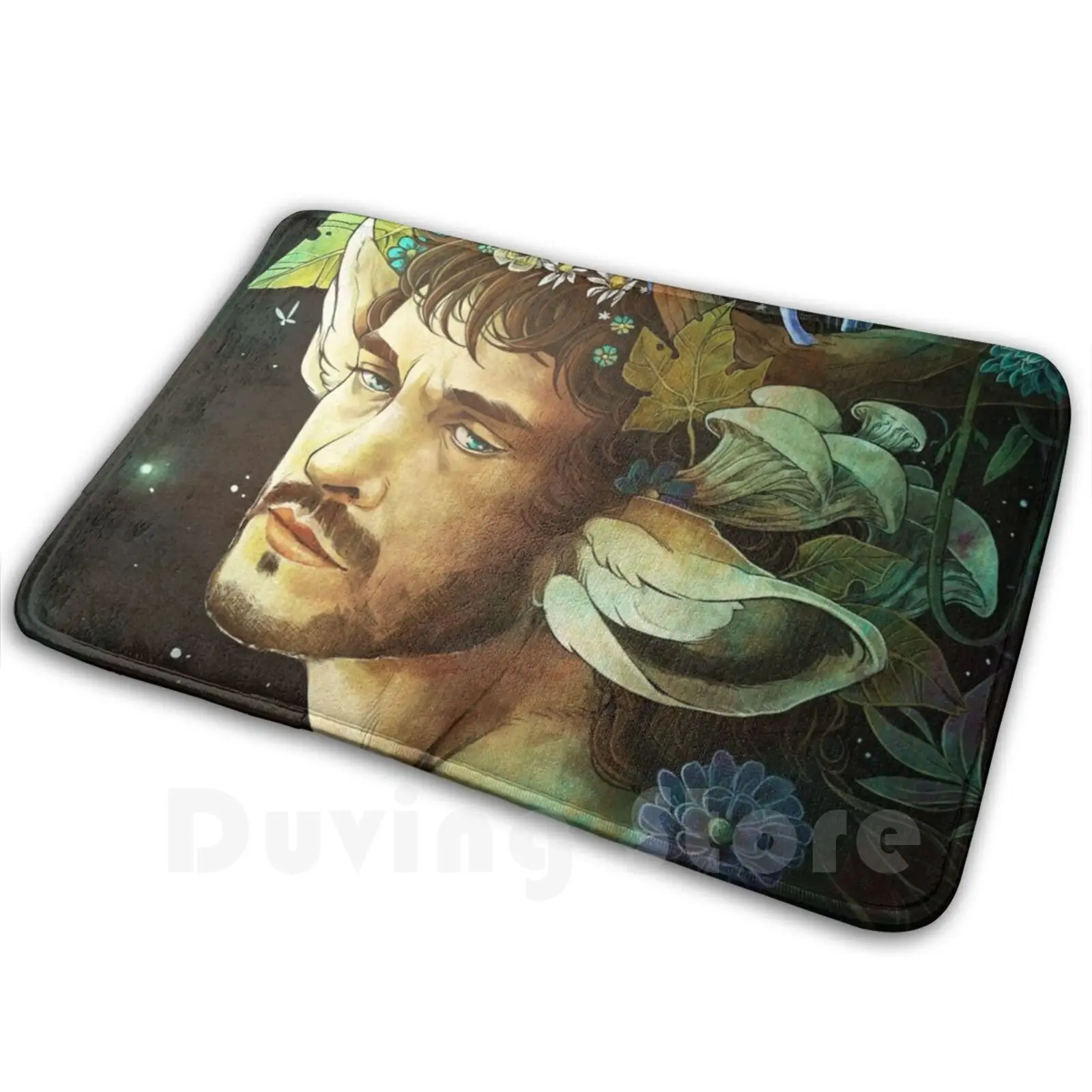 Willstag Soft Non-Slip Mat Rug Carpet Cushion Willstag Hannistag Hannibal Hugh Dancy Flower Crown Mushroom Nature Night