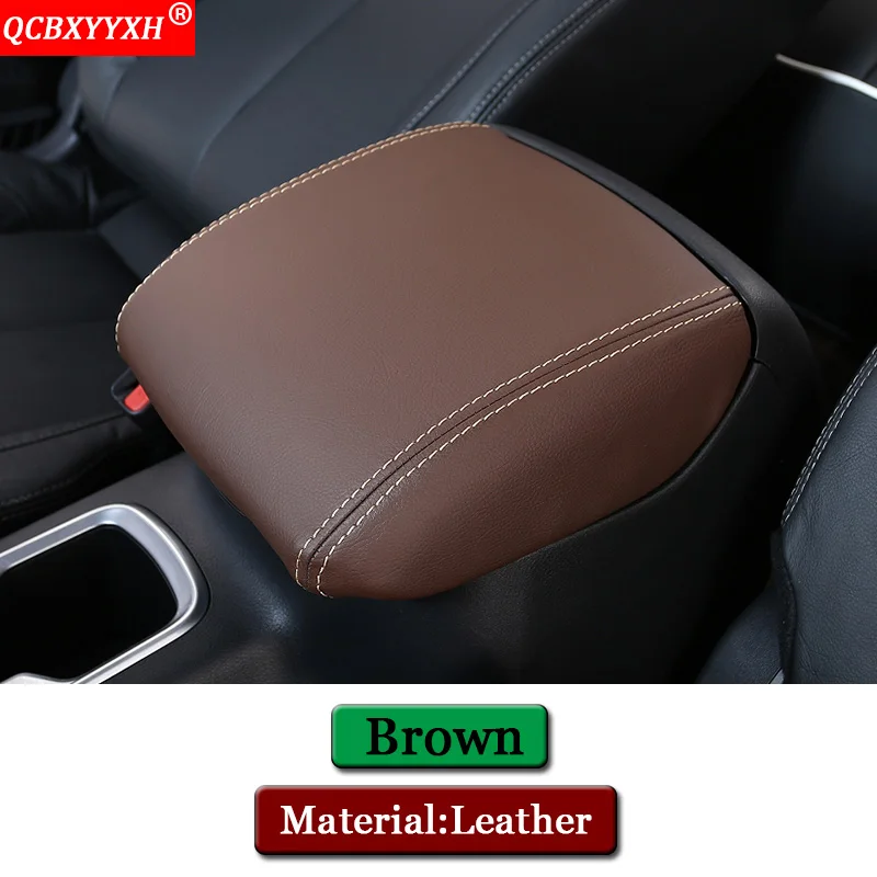 QCBXYYXH Car Styling Pad Cover Leather Storage Protection Cushion Seat Armrest Box Pads For Nissan Navara NP300 D23 2017 2018