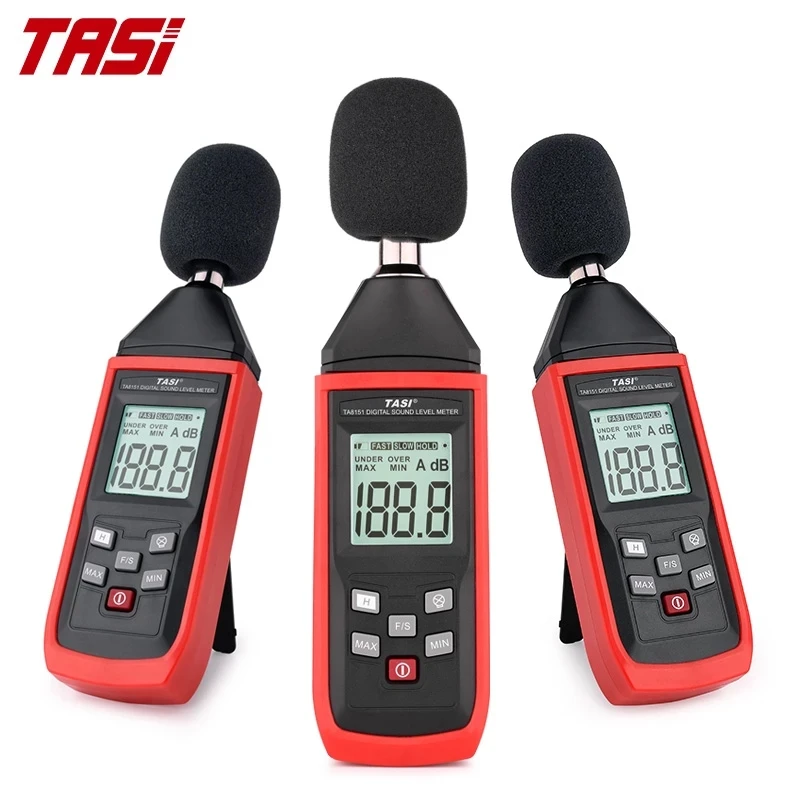 TASI TA8151 Digital Sound Level Meter Noise Tester Sound Detector Decible Monitor 30-130dB Audio Measuring Instrument Alarm