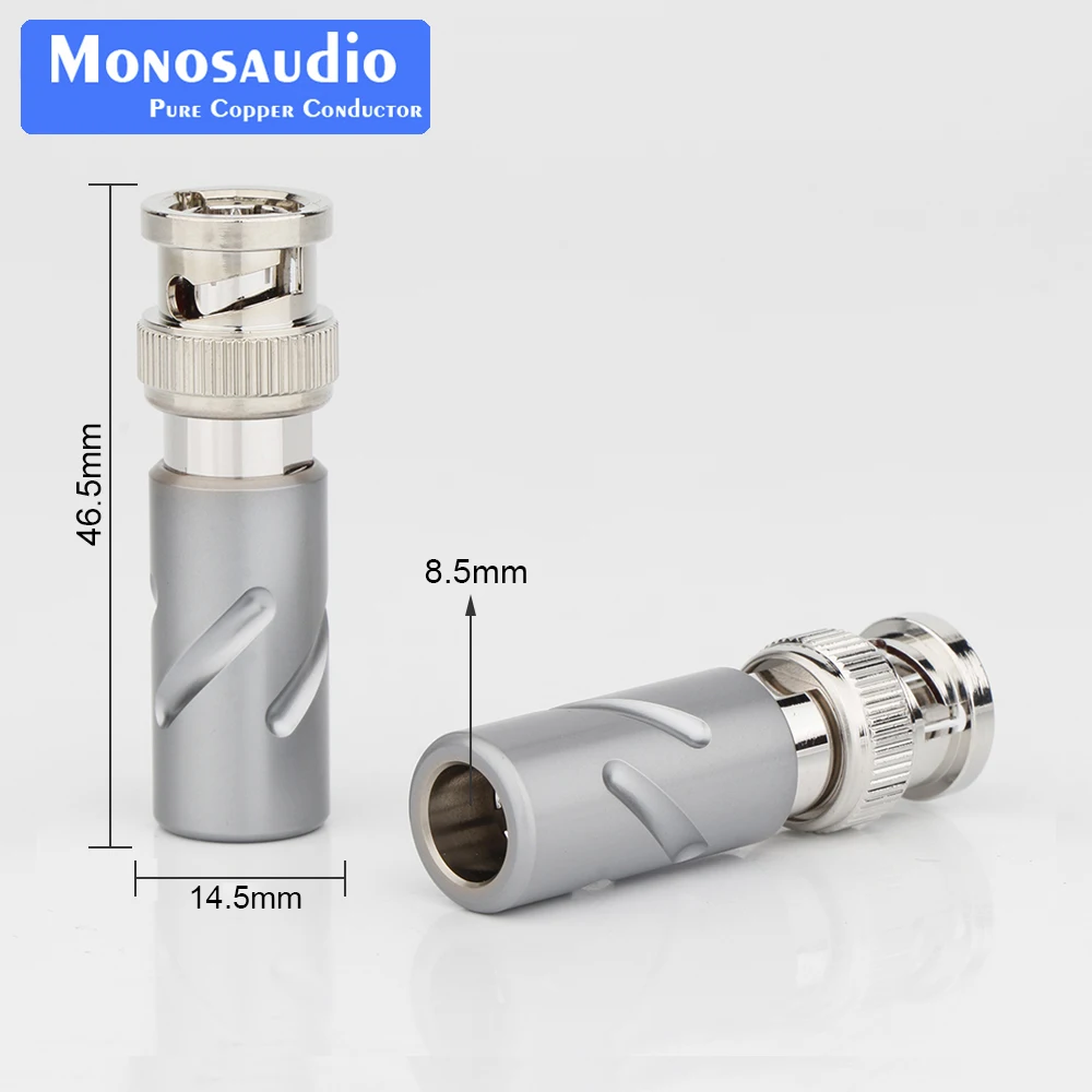 

Monosaudio BNC75 Pure Copper Rhodium Plated BNC Connector BNC Male Plug BNC Video Cable HD SDI Connector 75-5 BNC plug