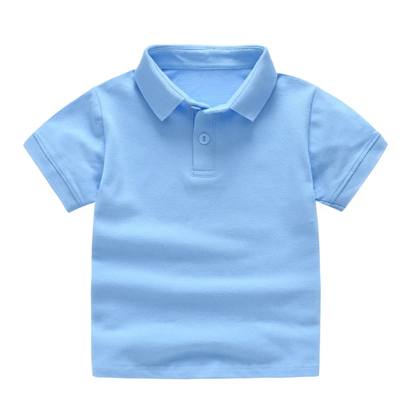 OLOME Summer Solid Children Polo Shirts Cotton Classical Short Sleeve Polo Shirts Boys School Clothes Unisex Kids Top Tees