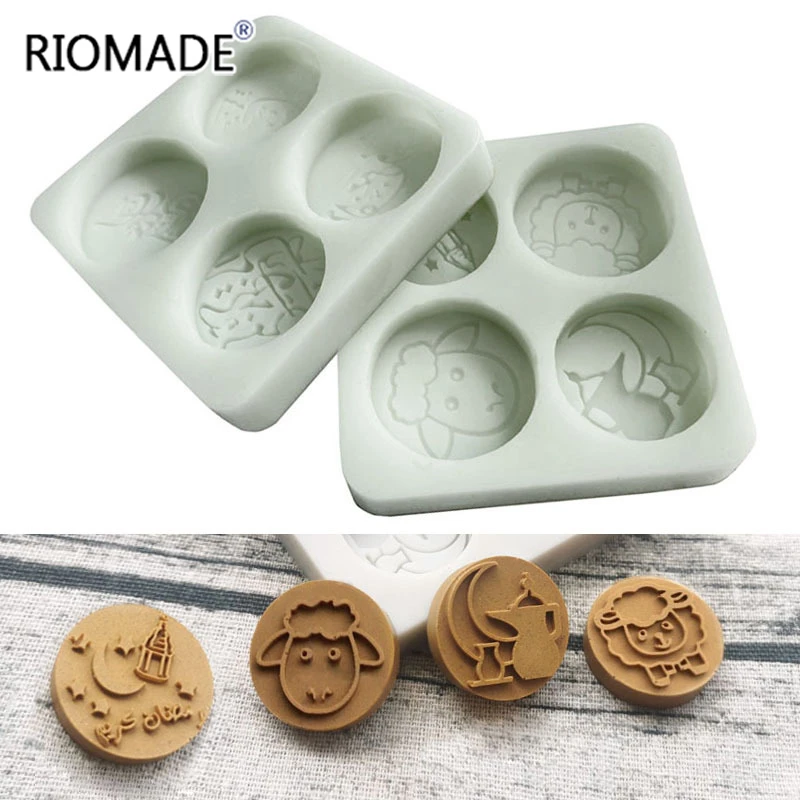 Arab Text Silicone Mold Muslim Ramadan Fondant Cake Decorating Tools Chocolate Sugar Gumpaste Mould DIY Kitchen Baking Crafts