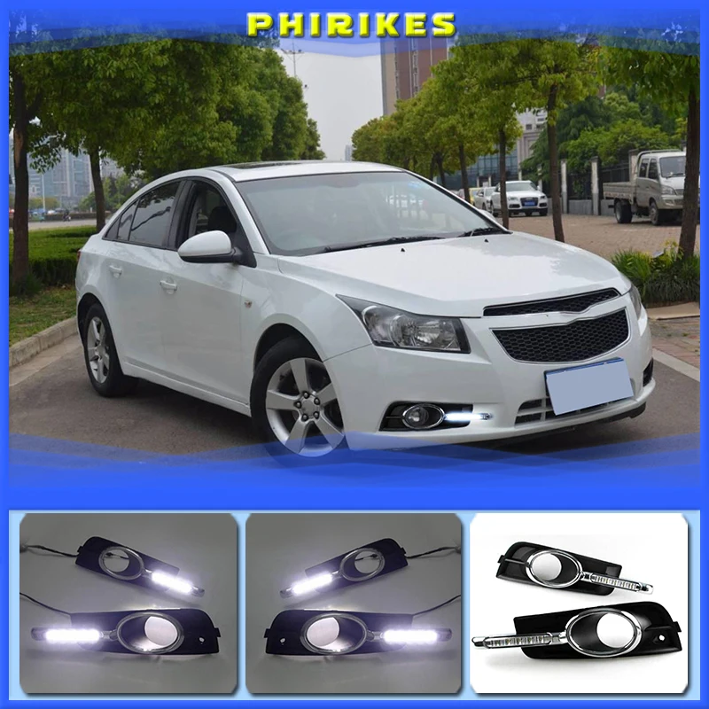 

For Chevrolet Cruze 2009-2014 DRL Fog Lamp with Turn Signal Dimmed Light LED Daytime Running Light DRL