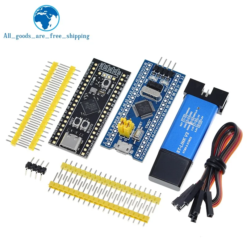 TZT STM32F103C8T6 CH32F103C8T6 ARM STM32 Minimum System Development Board STM32F401 STM32F411 + ST-LINK V2 Download Programmierer – Detail 2