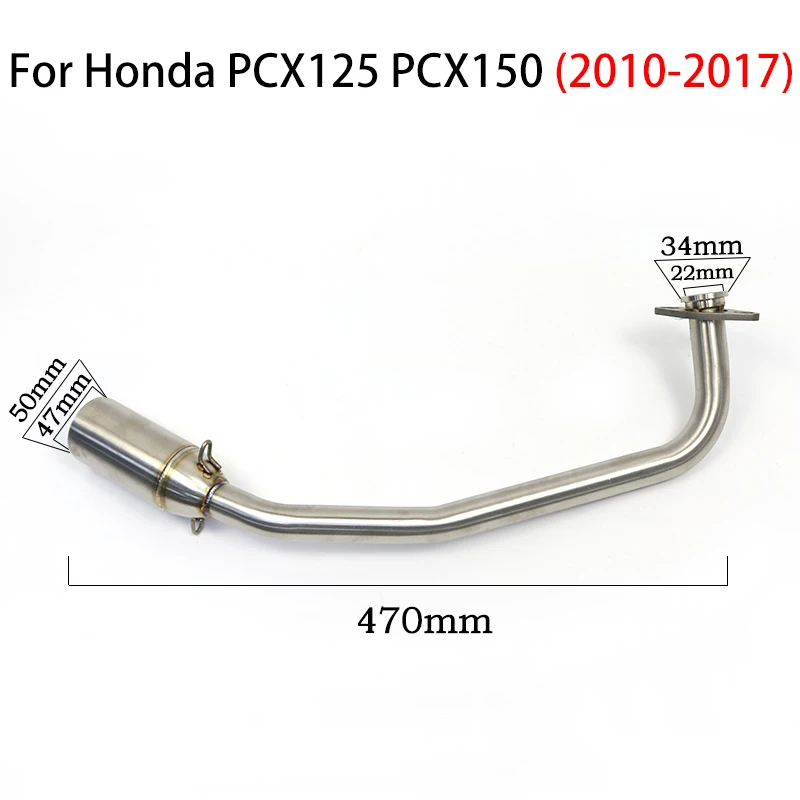 Motorcycle Exhaust Front Pipe Muffler Middle Link Connect Pipe For Honda PCX 125 PCX 150 PCX125 PCX150 2010-2020 Slip On