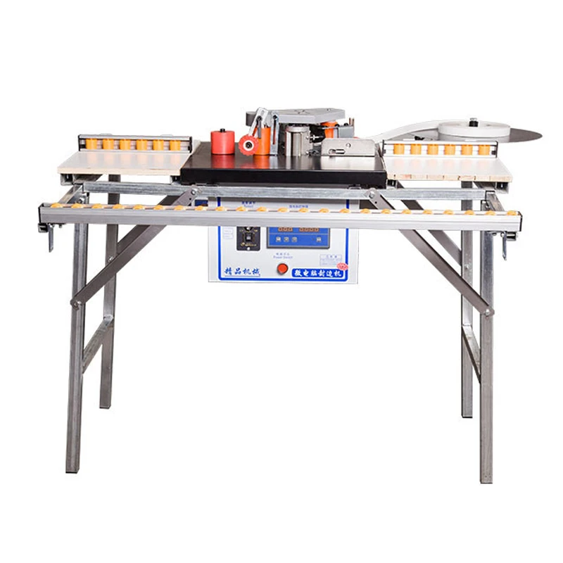 Microcomputer woodworking automatic edge banding and trimming machine, automatic feeding edge banding machine