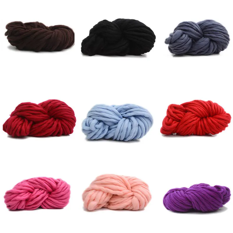 250g/Ball Merino Wool Gaint Yarn Bulky Arm Knitting Roving Super Soft Chunky DIY Crochet Thread For Cardigan Scarf Blankets Yarn