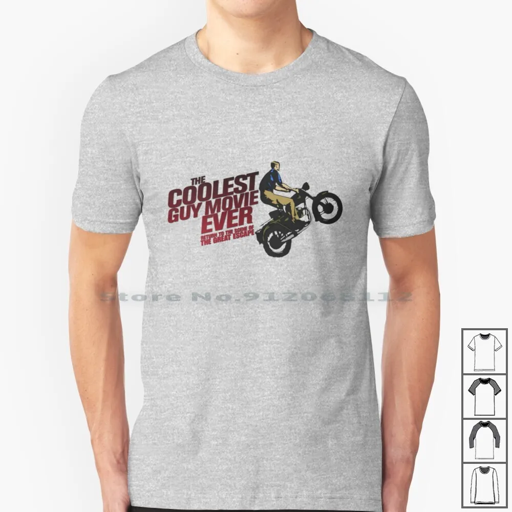 T Shirt 100% Cotton Bullitt Mcqueen Car Steve Film Movie Retro Classic Vintage Gt Chase Actor Cars Charger Man Biker Gt500