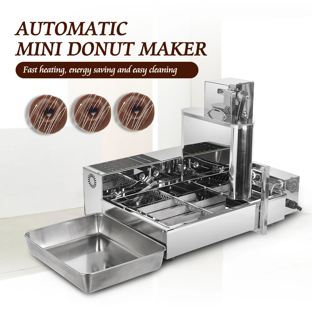 Itop 2000W Donut Makers Commerciële Automatische 6L Rvs Donut Maker Elektrische Koekenpan Mini Donut Making Machine