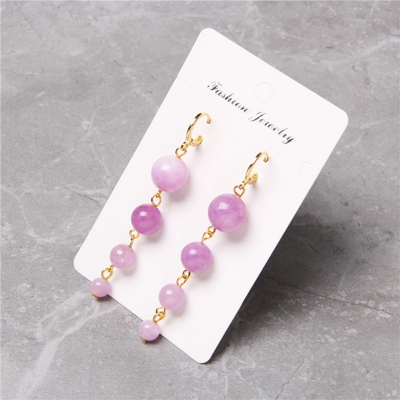 7 Chakra colors stone bead long Drop Earrings Bohemia Dangle Reiki Healing women earring Vacation BOHO Jewelry gift dropshipping
