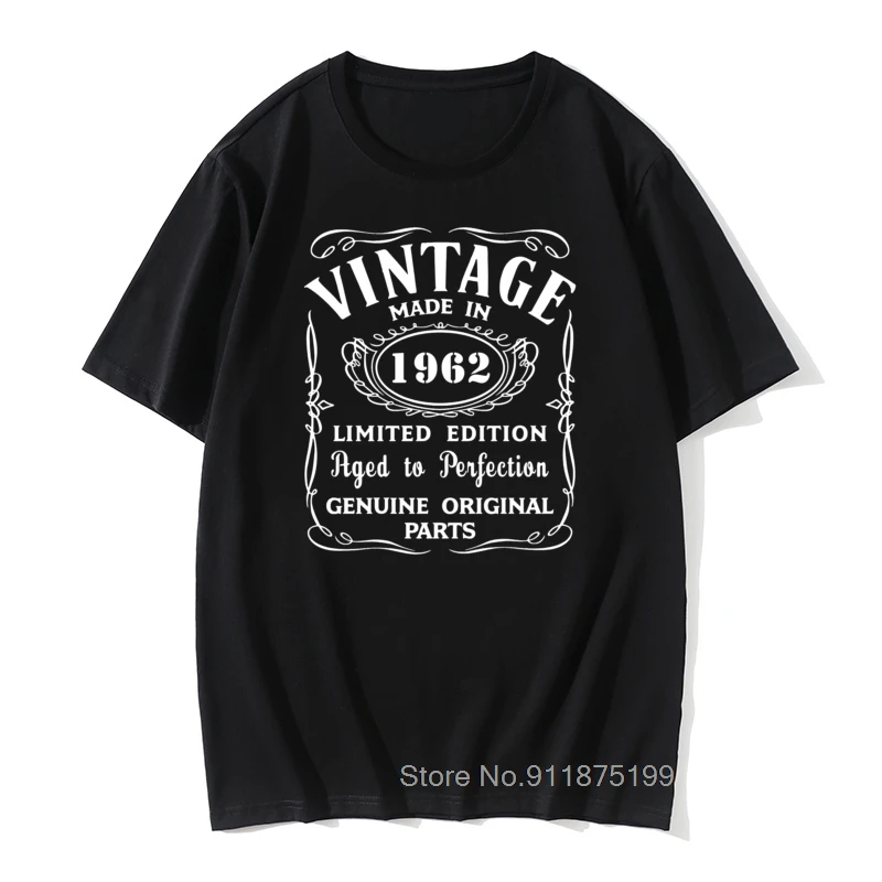 Vintage Made In 1962 T-Shirt Anniversary Present Funny Unisex Graphic Graphic Cotton Short Sleeve Novelty O-Neck Father Tshirt