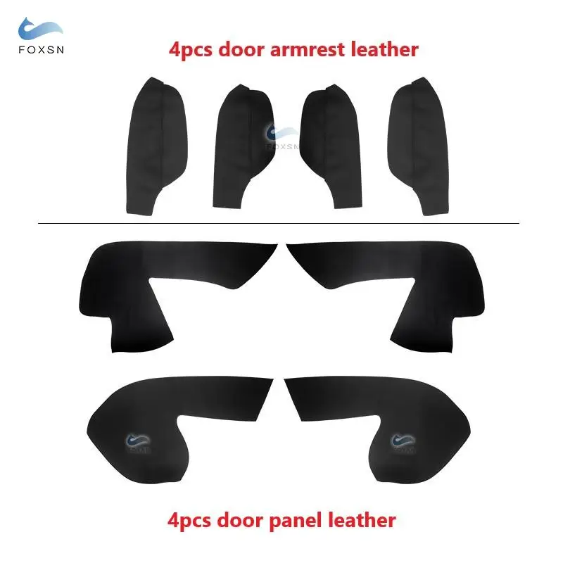 For VW Tiguan 2008 2009 2010 2011 2012 4pcs Microfiber Leather Interior Door Handle Panel Armrest Cover Replacement Trim