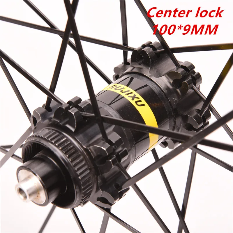 RUJIXU700C Wheel set Road Bike disc brake Bike wheel ultralight brake 30mm rim Carbon fiber tube wheel hub six holes/center lock