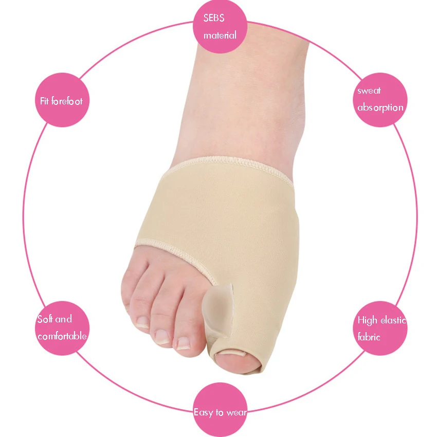 Borsite correttore borsite manica in rilievo con Gel Bunion Pads cuscino protezione e trattamento per alluce valgo dolore alluce valgo