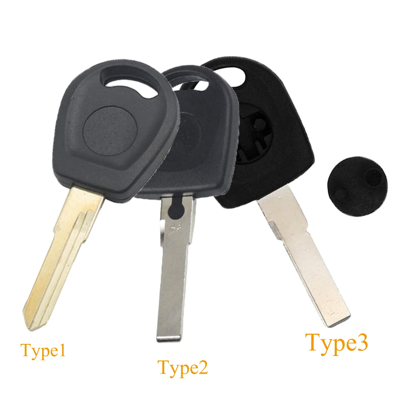 Jingyuqin 10 pezzi di ricambio Transponder Chip Remote Case Key Shell Fob per VW Volkswagen Golf POLO BORA PASSAT Jetta