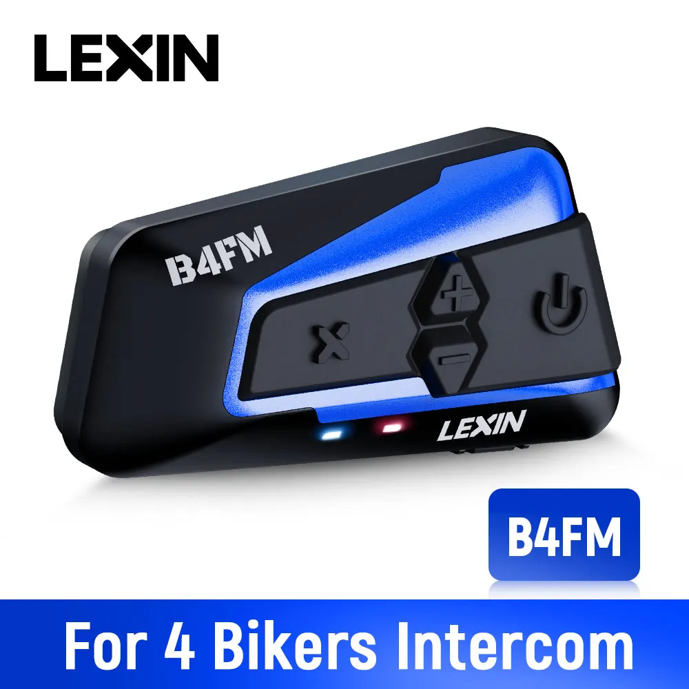 Lexin b4fm-x motorcycle intercom & helmet headset 10 Rider 2000m