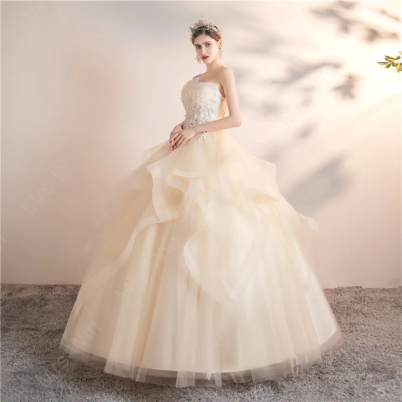 Vestidos Quinceanera 2023 Festa Prom Elegante Strapless Ball Gown 6 Cores Vestido Baile Formal Tamanho Personalizado