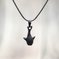 Noter Lovely Whale Shark Pendant Necklace For Men Women Choker Charm 60cm Black Leather Cord Long Necklace Male Accessories