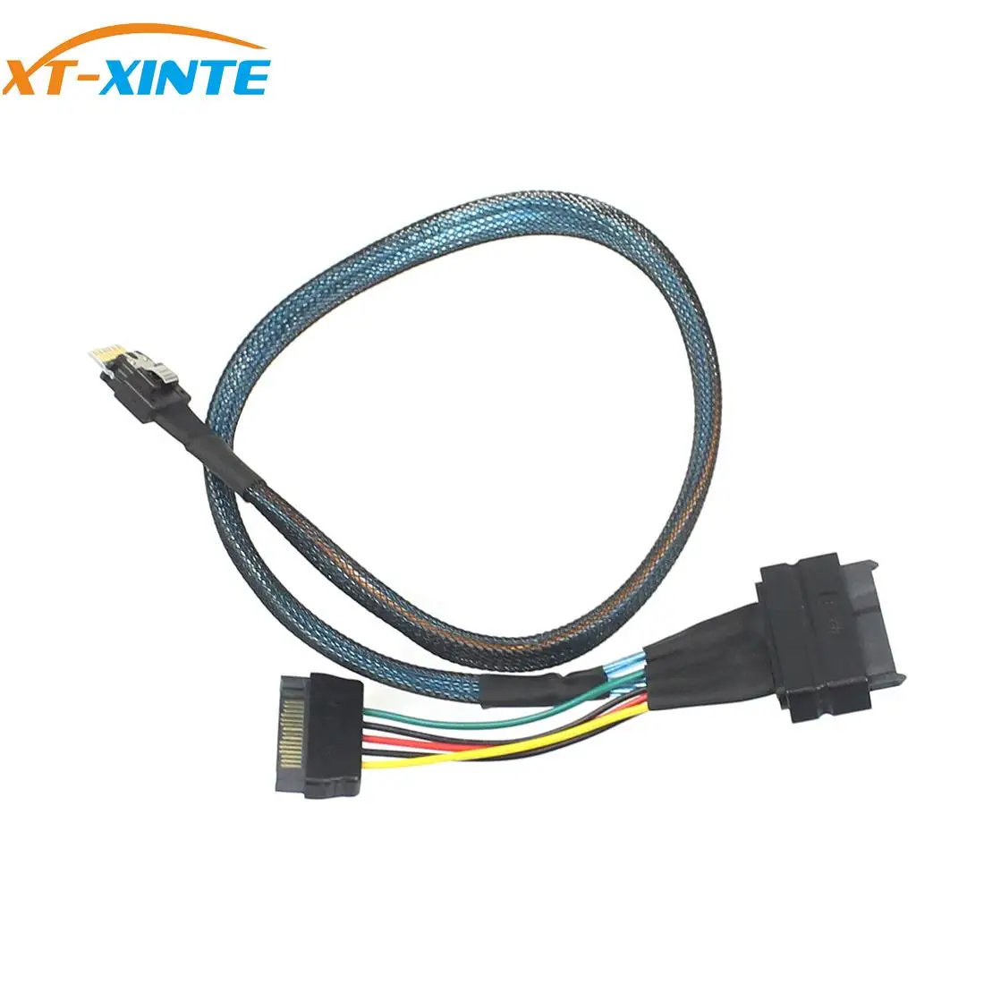 

XT-XINTE 0.5m U.2 U2 SFF-8639 for NVME PCIe SSD Adapter Cable for Mainboard SFF-8654 Slim SAS to SFF-8639 U.2 PCIE