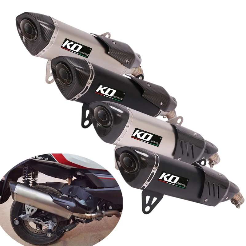 2018-2023 C400X 2019-2023 C400GT Slip-on Exhaust Set Motorcycle 51mm Carbon Fiber Mufflers Removable DB Killer Reserve Catalyst