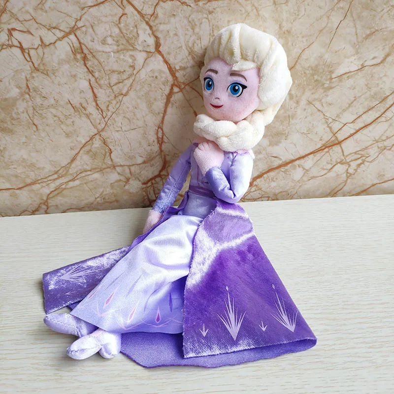 Original Disney Frozen II Elsa Princess Plush Toy Dolls 25cm High Quality Christmas Gifts For Children