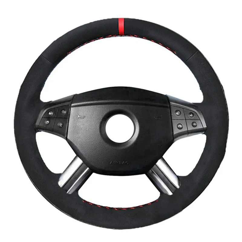 Alcantara Leather Suede Car Steering Wheel Cover for Mercedes Benz W164 M-Class ML350 ML500 X164 GL-Class GL4