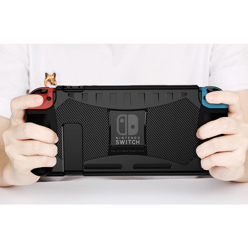 Coque de protection en TPU pour Nintendo Switch, accessoires, coque, 2 porte-cartes, poignée ergonomique, poignée, antichoc, refroidissement