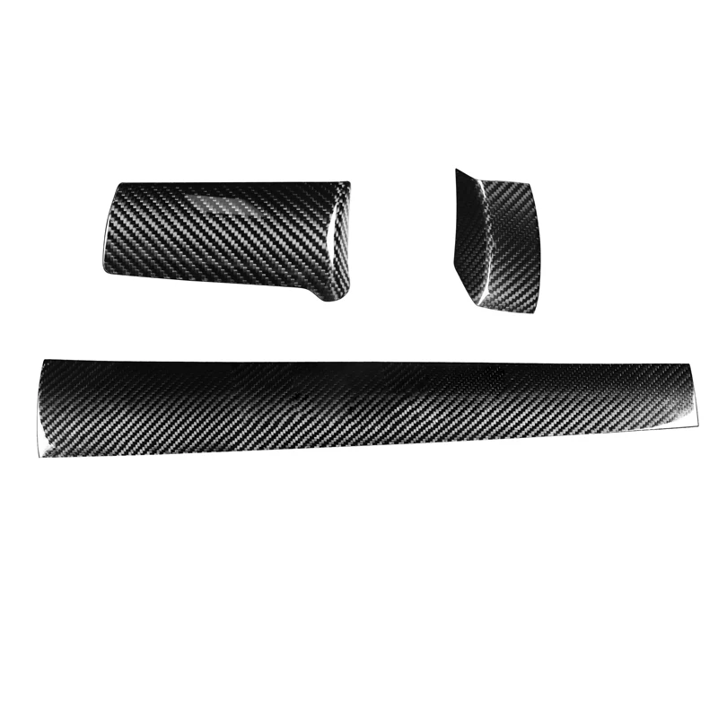 

Dry Carbon fiber Center console Auto decorative panel Interior trim strip For Honda civic 3PCS