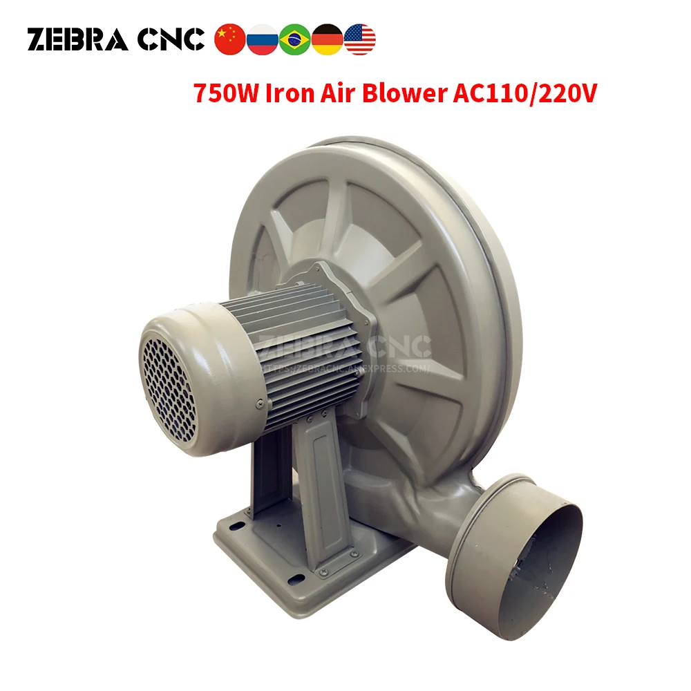 Ventilador de escape a laser, 750w, ventilador centrífugo ac110v ac 220v para máquina de corte e gravação a laser co2, ventilador de pressão média
