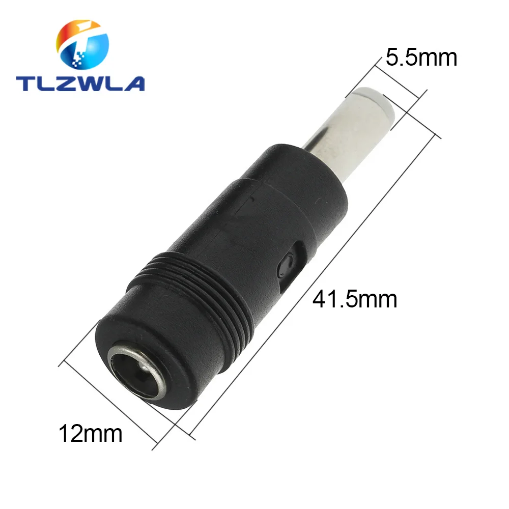 Złącze do zasilacza prądu stałego Złącze wtykowe Głowica konwersji Jack Gniazdo żeńskie 5,5 * 2,1 mm Obróć na męskie 5,5 * 2,5 mm — zdjęcie 7