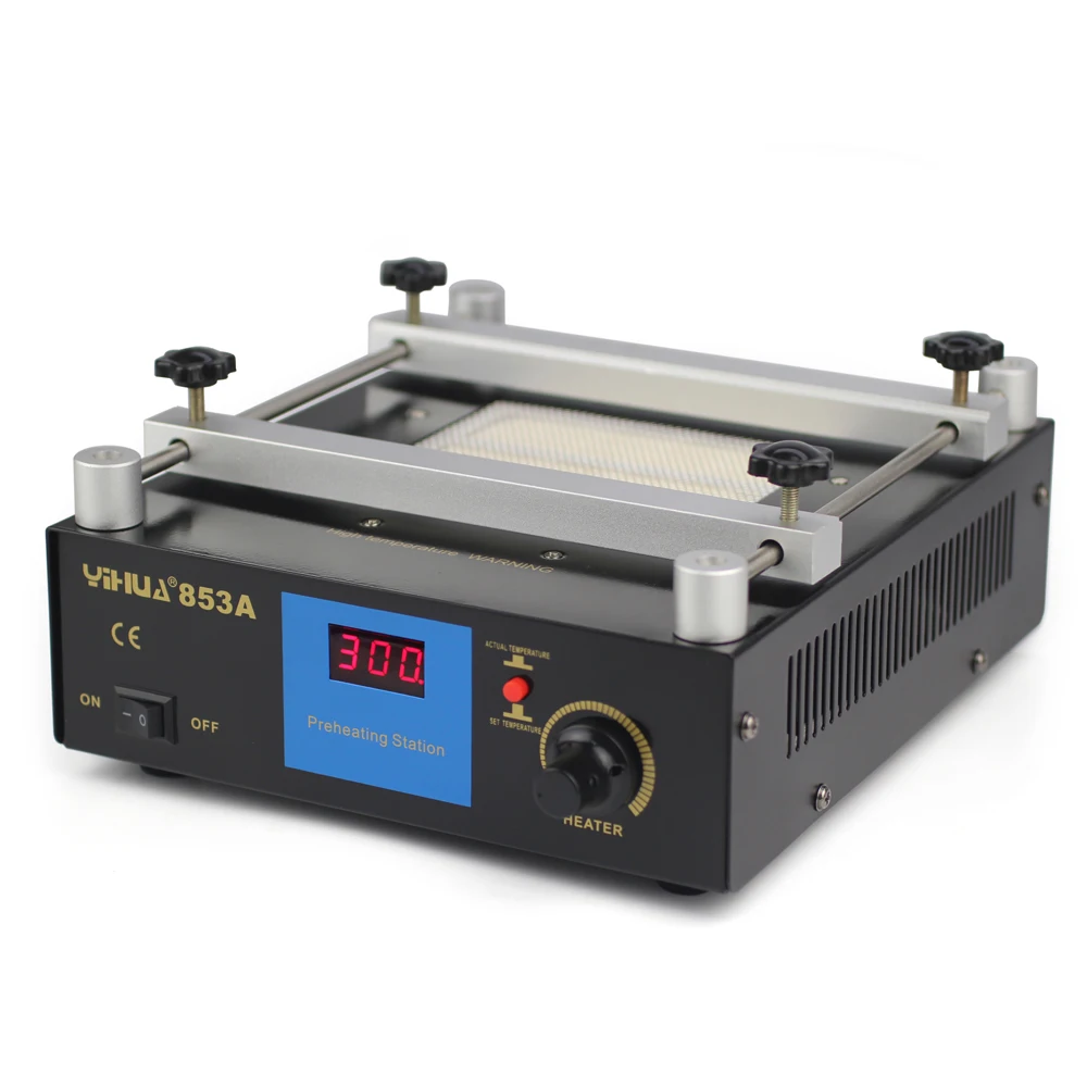 YIHUA 862D+ 2 in 1 Soldering station 650W SMD Hot Air Gun + 60W Soldering Iron + 600W YIHUA 853A Preheating Station