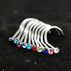 10 Pcs Stile Punk Piercing Naso Dei Monili del Labbro Monili Per Il Corpo E Piercing Per l'uomo Le Donne Borchie 2 millimetri scegli la tua Dell'acciaio Inossidabile di Trasporto Libero