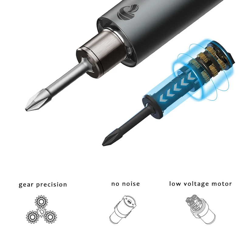 2000Mah Điện Không Dây Tua Vít Mô Men Xoắn Có Thể Điều Chỉnh 32 Bit Mạnh Mẽ Bộ Công Cụ Đèn LED Dành Cho Máy Ảnh Và Các Thiết Bị Nhỏ Sửa Chữa