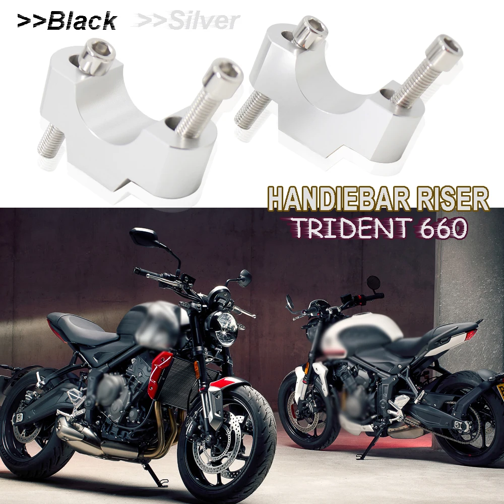 Motorcycle For Trident 660 2021-UP ​Handlebar Riser 28MM Drag Handle Bar Clamp Extend Adapter