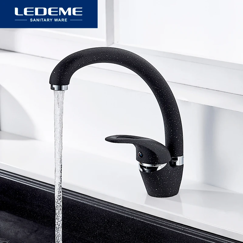 

LEDEME Kitchen Faucet Multicolor Modern Rotate 360 Degrees Hot and Cold Water L5902W L5902-300 L5902U L5902F L5902M