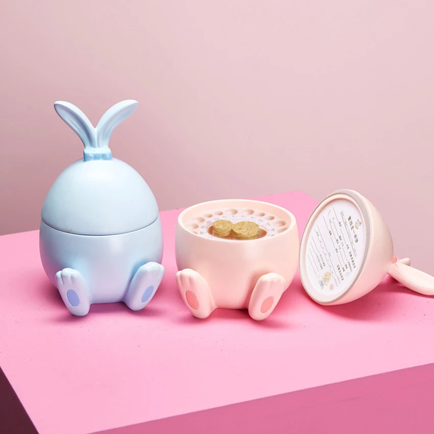 Caixa do dente da resina com uma ilustração, presente do organizador da lembrança das crianças para o recipiente do dente das crianças dos dentes do bebê com garrafa