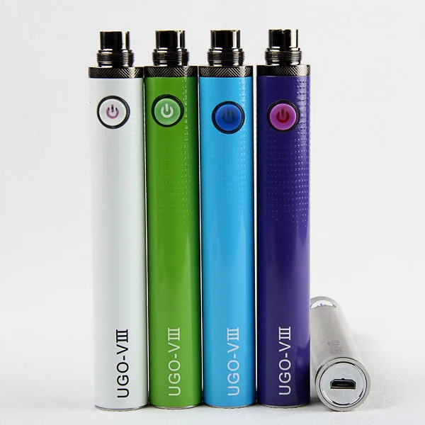 1pc UGO VIII Ego T 1300 mAh Hookah Mini Vaper Pen Battery 510 Thread V3 Passthrough Micro USB Electric Cigarette Vaporizer