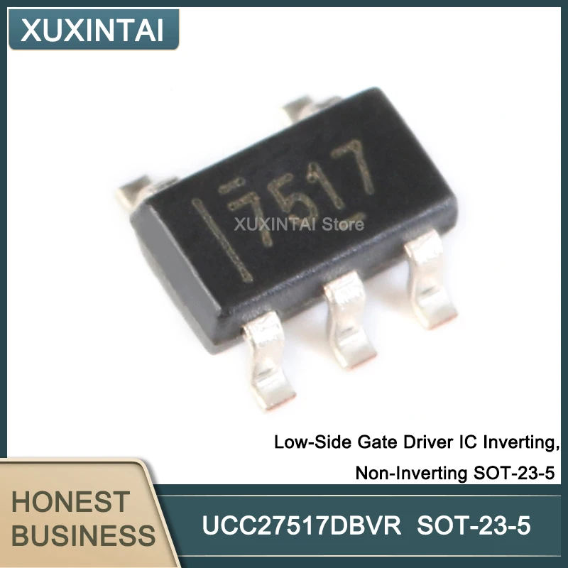 50Pcs/Lot  New Original  UCC27517DBVR UCC27517 Low-Side Gate Driver IC Inverting, Non-Inverting SOT-23-5