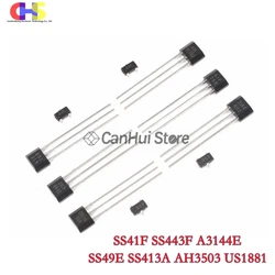 10pcs SS41F SS443F A3144E SS49E SS413A AH3503 US1881 Hall Effect Sensor Switch 41F 43F 44E 49E 413 503 U18 SMD High Sensitiv