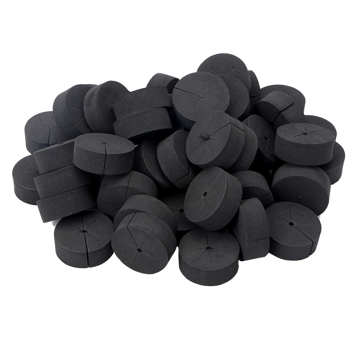 50Pc Neoprene Foam Inserts Garden Clone Collars with 8 Spokes Hydroponics Cloning Plant Germination in DIY Cloner Clone Machines